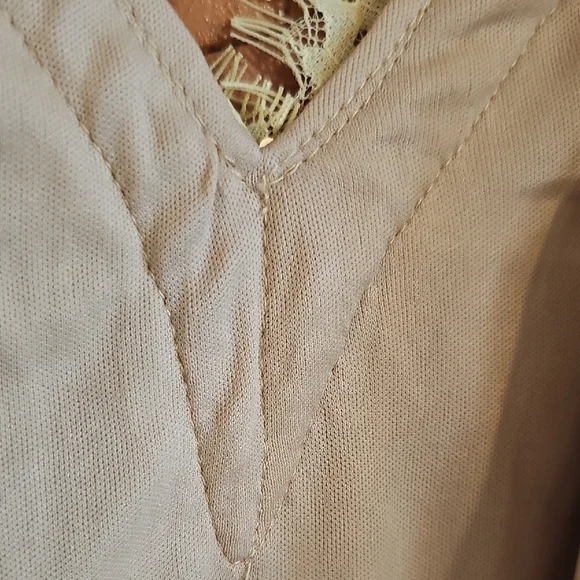 Gold and Cream Fringe Mini Flapper 40s Style Evening Dress - Picture 9 of 12